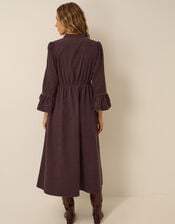 Valerie Corduroy Midi Dress, Brown (CHOCOLATE), large