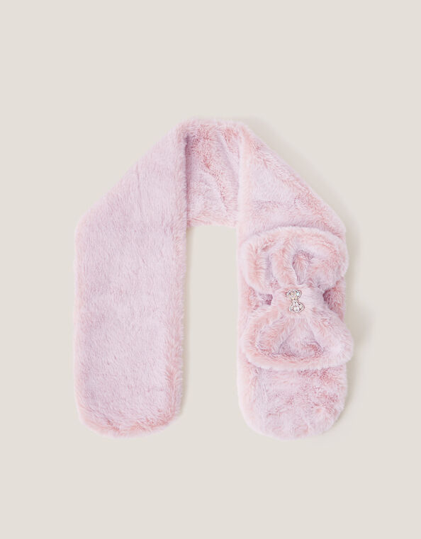 Faux Fur Bow Scarf, , large