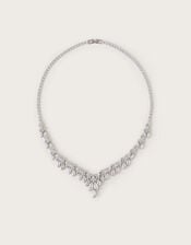 Diamante Leaf Necklace, , large