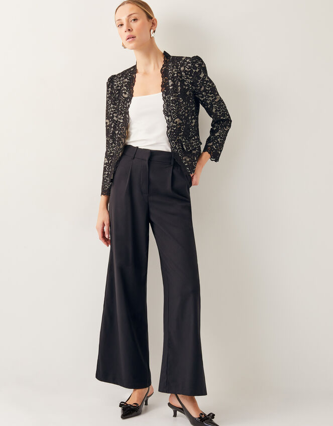 Ria Lace Blazer, Black (BLACK), large