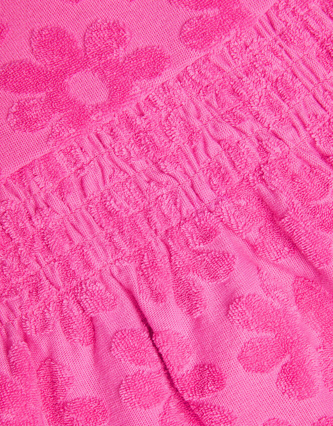 Baby Flower Towelling Dress, Pink (PINK), large