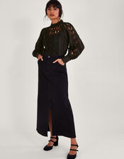 Lola Butterfly Blouse, Black (BLACK), large