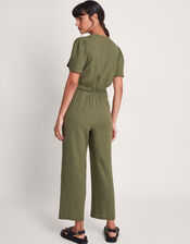 Azalea Tie Jumpsuit, Green (KHAKI), large