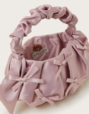 Mini Bow Satin Handbag, , large