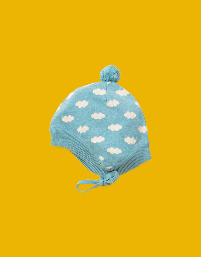 Little Green Radicals Fluffy Cloud Knit Hat, Blue (BLUE), large