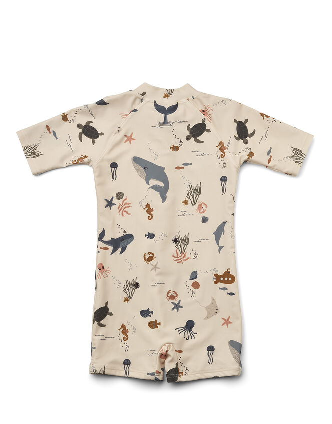Liewood Max Sea Creature Jumpsuit, Camel (BEIGE), large