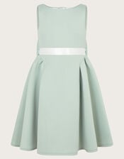 Molly Scuba Bridesmaid Dress, Green (SAGE), large