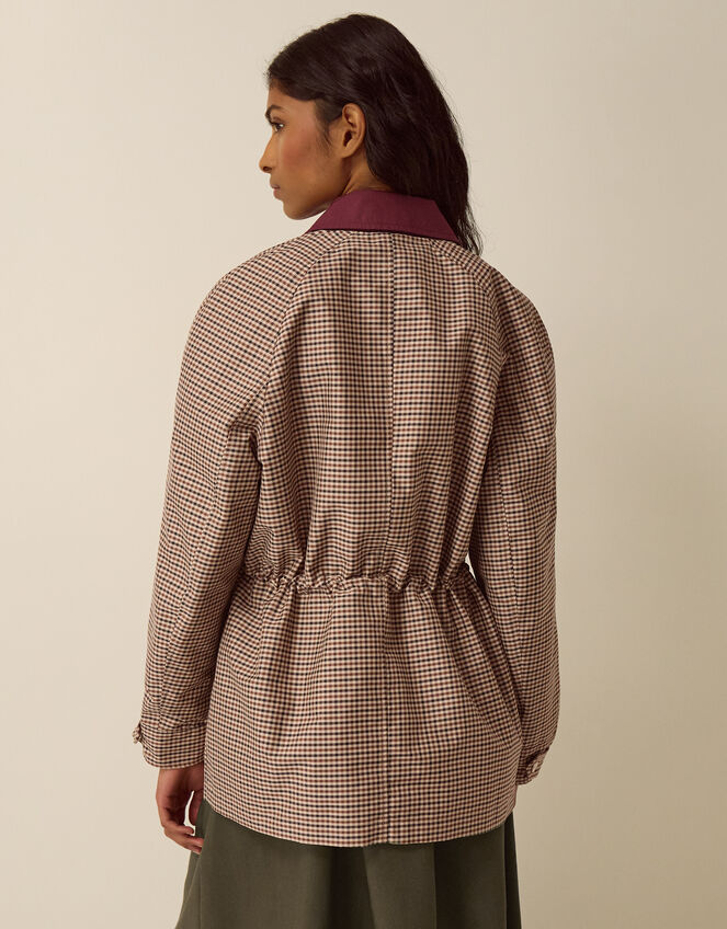 Lola Check Barn Jacket, Brown (BROWN), large
