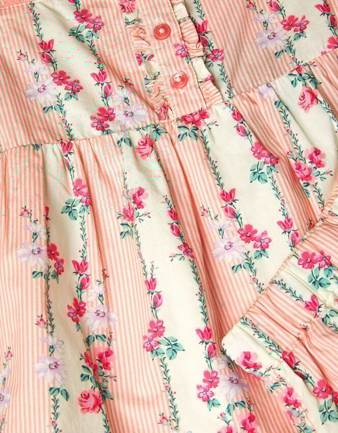 Floral Stripe Short Pyjamas Set, Cream (CREAM), large