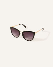 Metal Trim Cateye Sunglasses, , large
