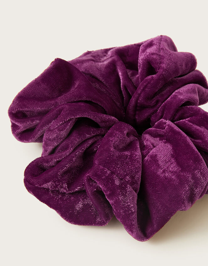 Velvet Scrunchie, Red (BERRY), large