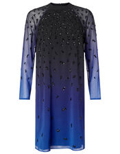 Florentina Sequin Ombre Dress, Blue (BLUE), large