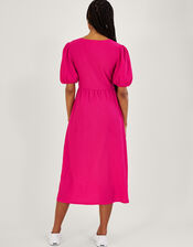 Twist Detail Jersey Midi Dress, Pink (PINK), large