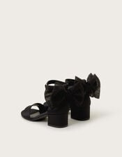 Open-Toe Bow Heels, Black (BLACK), large