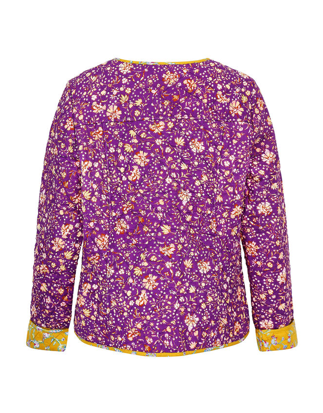 East Lana Print Quilted Jacket, Purple (PURPLE), large