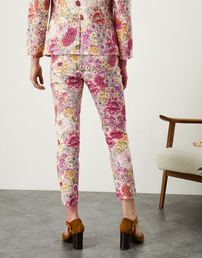 Wren Floral Print Trousers with Sustainable Cotton, Pink (PINK), large