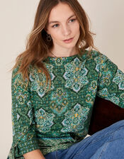 Rowan Heritage Print Top, Green (GREEN), large