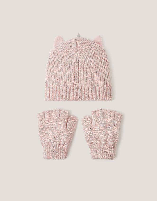 Unicorn Beanie Hat & Gloves Set, Multi (MULTI), large