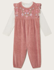 Baby Velour Romper and Top Set, Pink (PINK), large