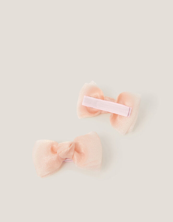 2-Pack Organza Bow Hair Clips, , large