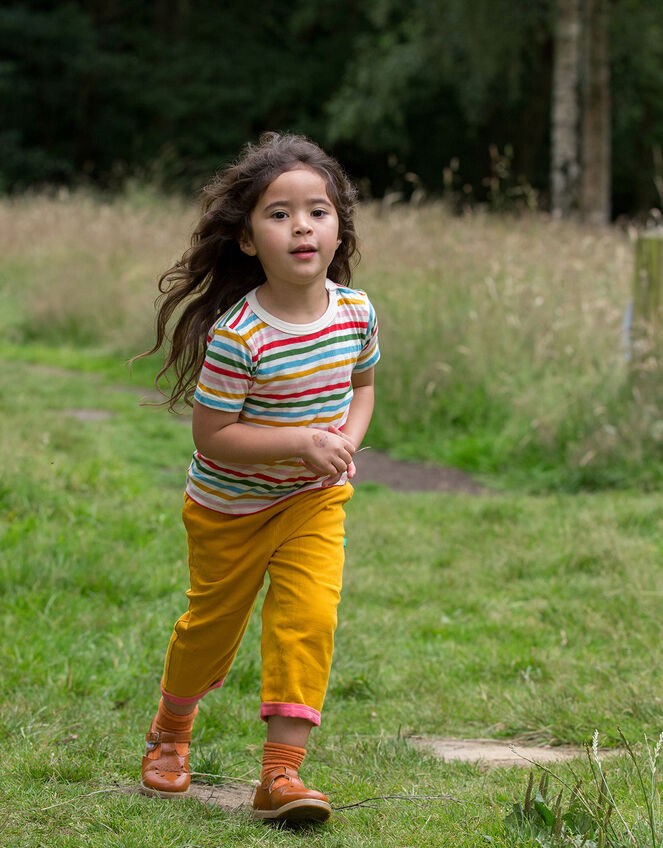 Little Green Radicals Rainbow Stripe T-Shirt, Multi (MULTI), large