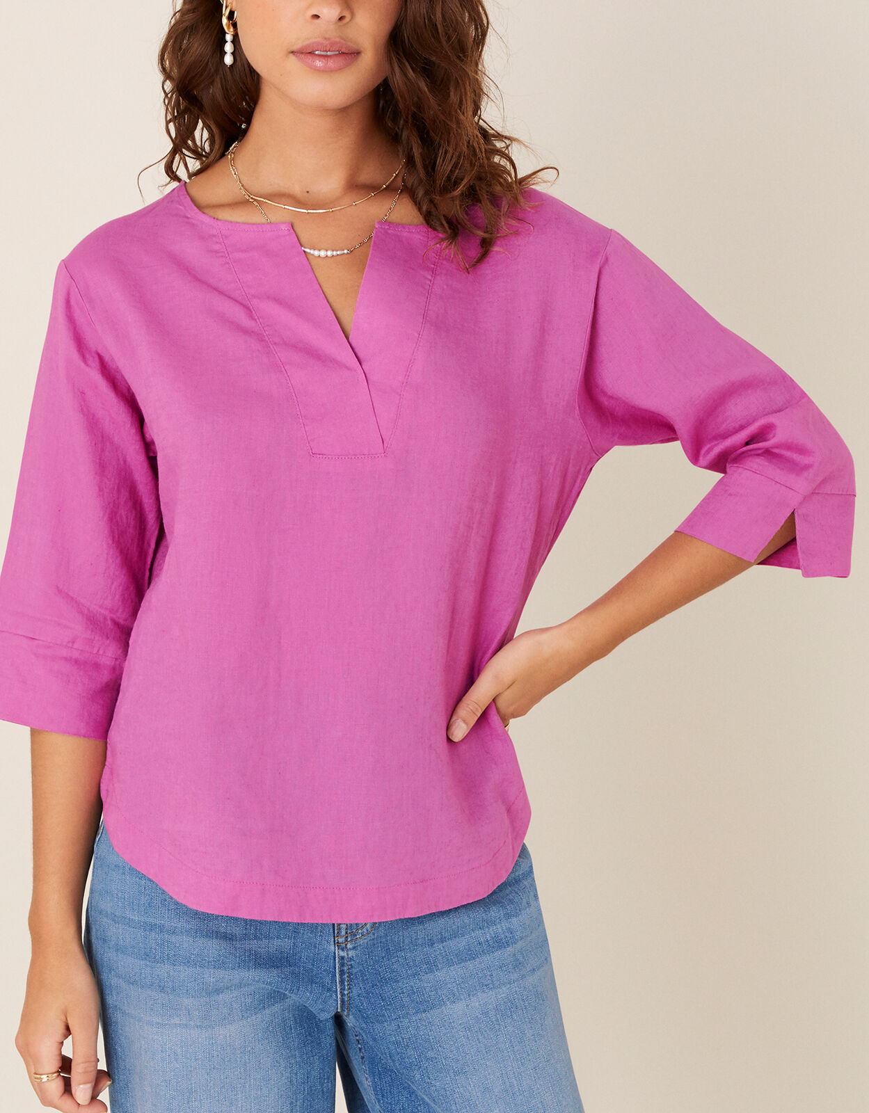 monsoon beth linen top