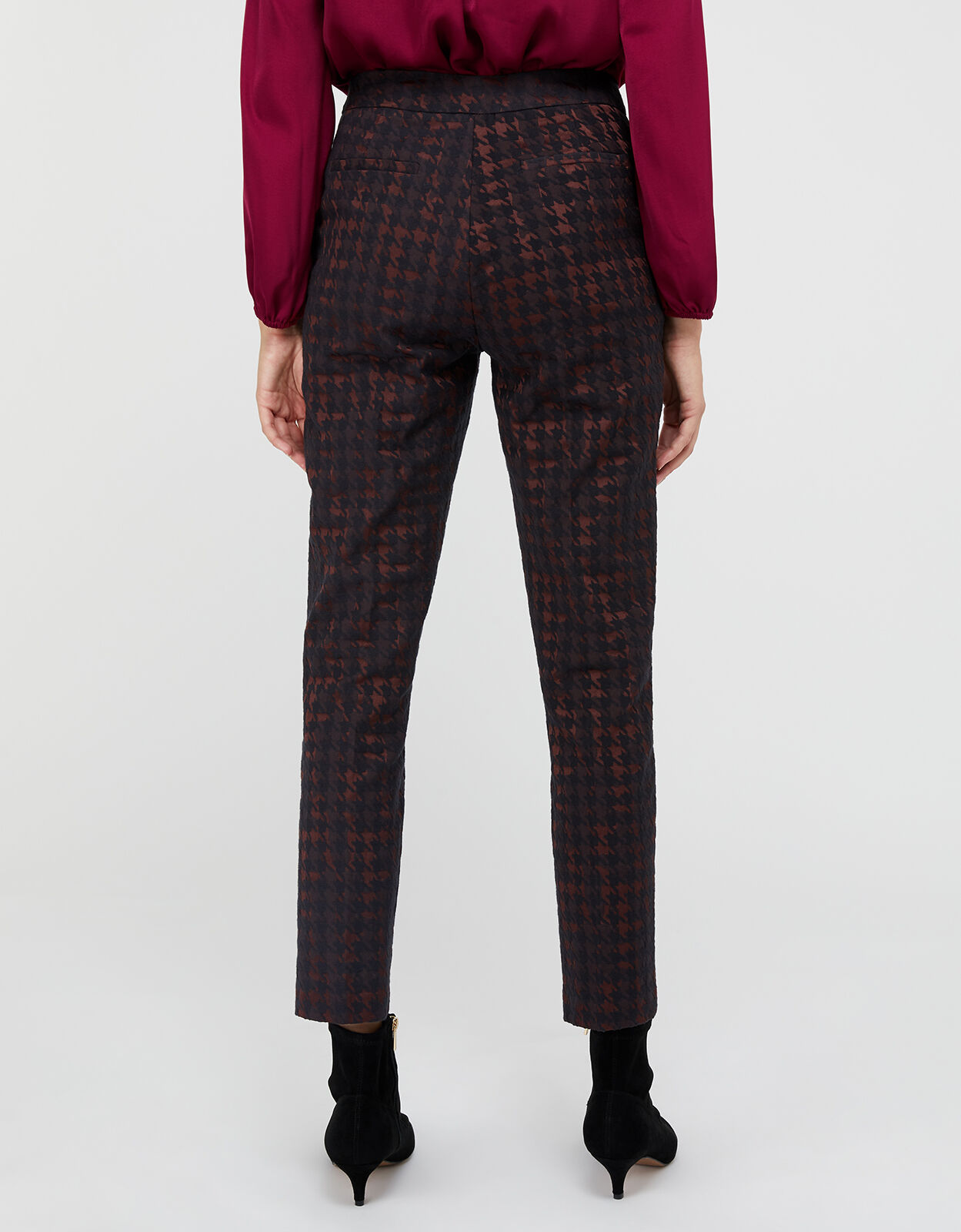 Harriet Houndstooth Jacquard Trousers 