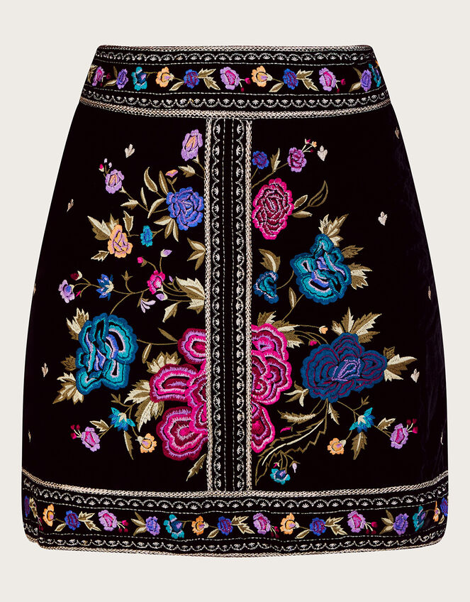 FBZ black velvet skirt set
