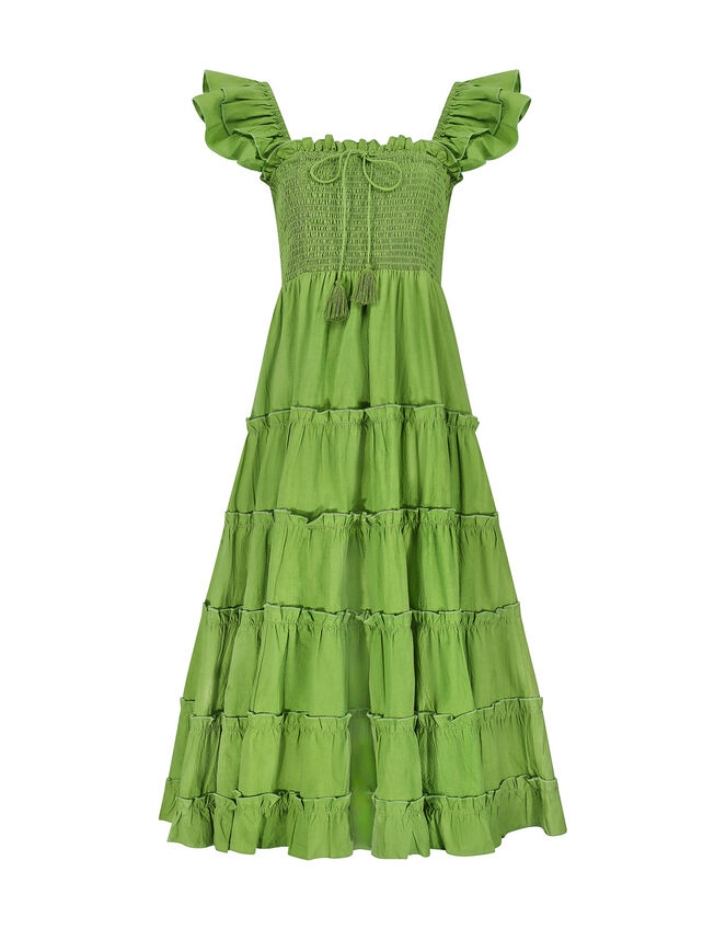 East Tiered Maxi Dress, Green (GREEN), large