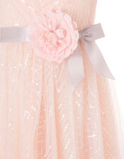 Sequin Pattern Dress, Pink (PINK), large