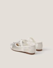Butterfly Mesh Ballet Flats, Ivory (IVORY), large
