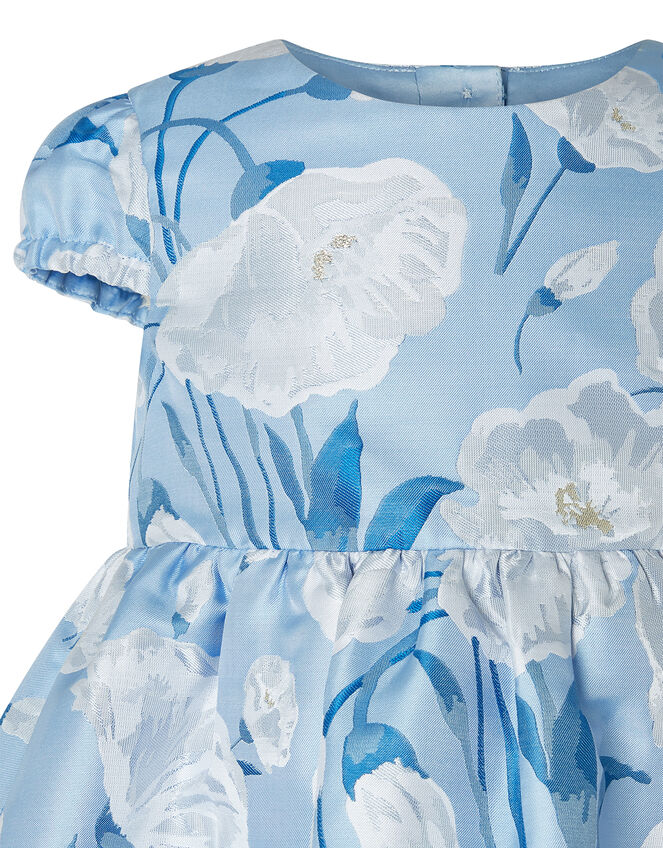 Baby Naya Jacquard Occasion Dress, Blue (BLUE), large