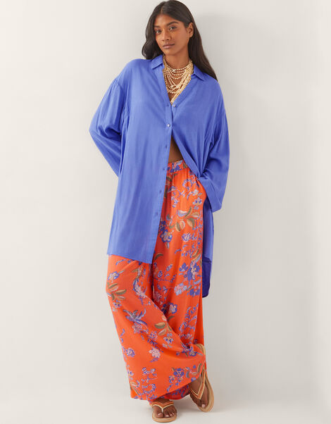 Kaia Floral Trousers , Orange (ORANGE), large