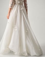 Lucy Embroidered Floral Maxi Wedding Dress, Ivory (IVORY), large