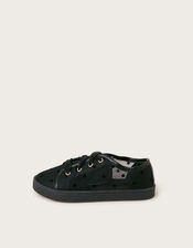 Polka Dot Princess Sneakers, Black (BLACK), large