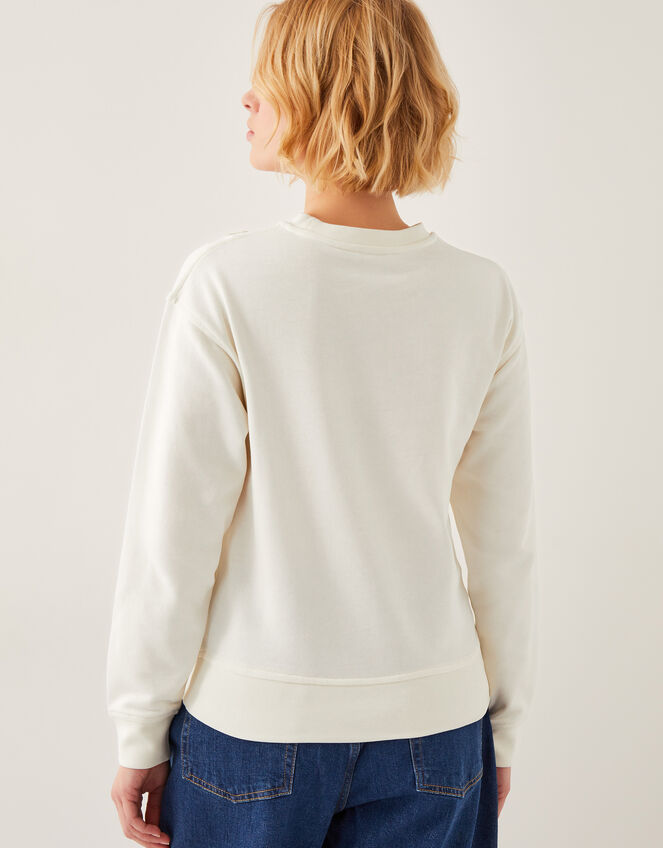 Abi Floral Applique Sweatshirt, Natural (NEUTRAL), large