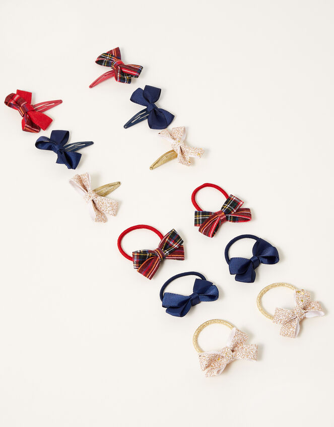 School Bow Hair Accessory Set, , large