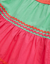 One-Shoulder Colorblock Dress, Multi (MULTI), large