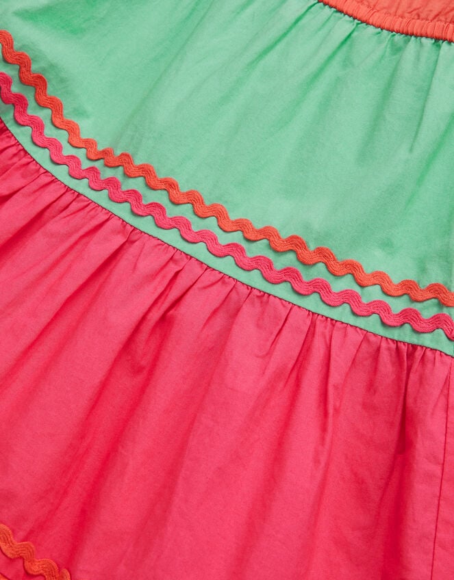 One-Shoulder Colorblock Dress, Multi (MULTI), large