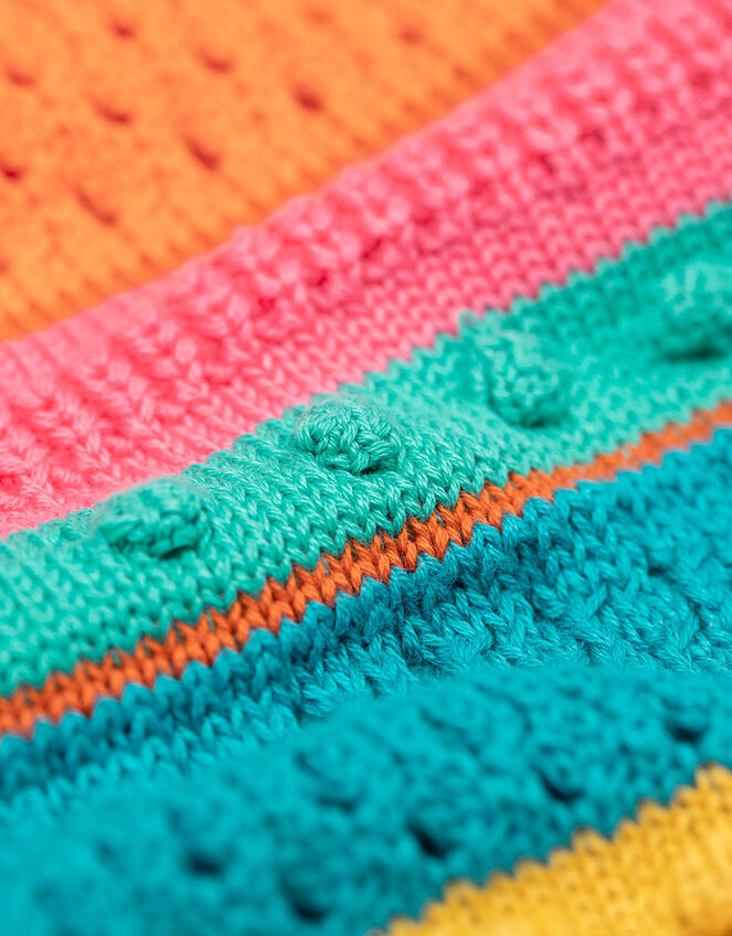 Frugi Rowe Rainbow Cardigan, Multi (MULTI), large