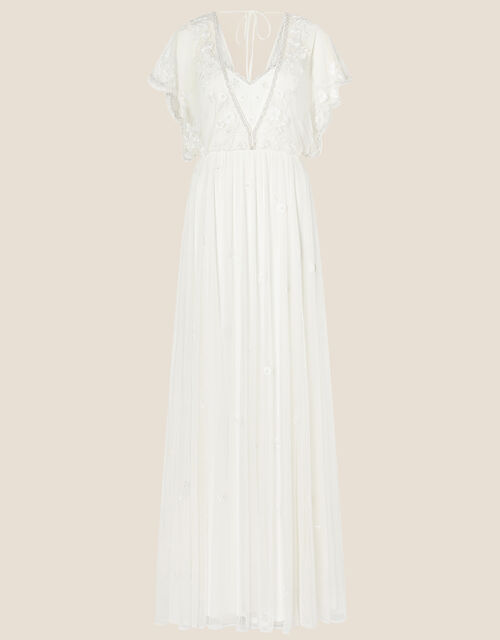 Blouson Bridal Maxi Dress, Ivory (IVORY), large