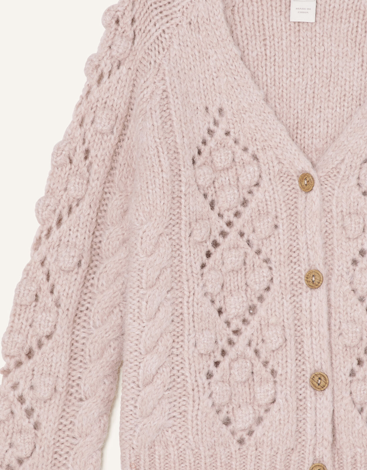 Chunky Bobble Cardigan Pink