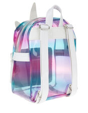 Rainbow Delight Plastic Unicorn Backpack, , large