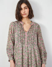 East Leona Ditsy Print Maxi Dress, Green (GREEN), large