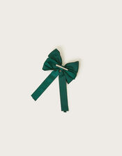 School Ruffle Bow Tie Hair Clip, , large