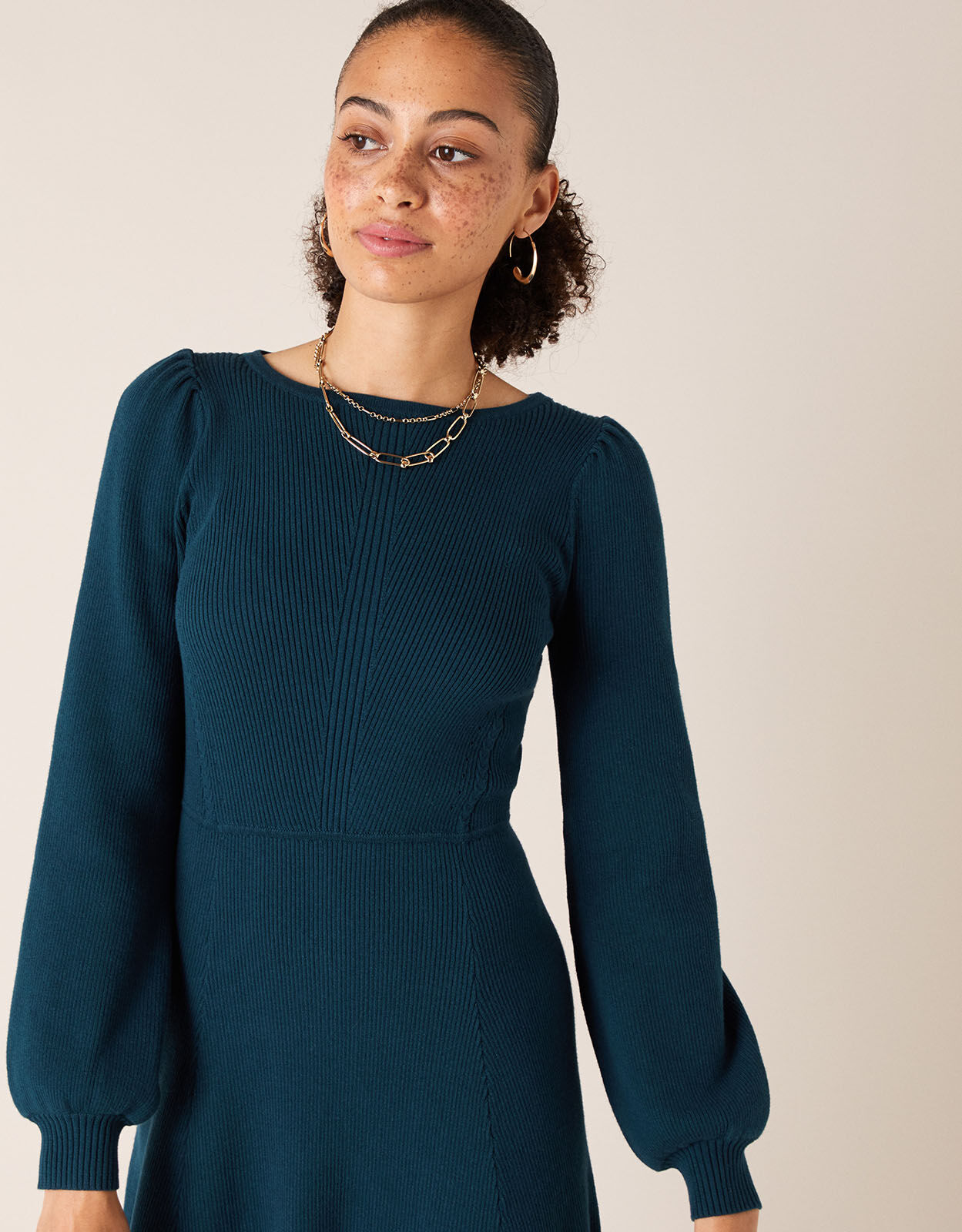 Knitted peplum dress store