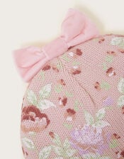 Baby Floral Trapper Hat, Pink (PINK), large