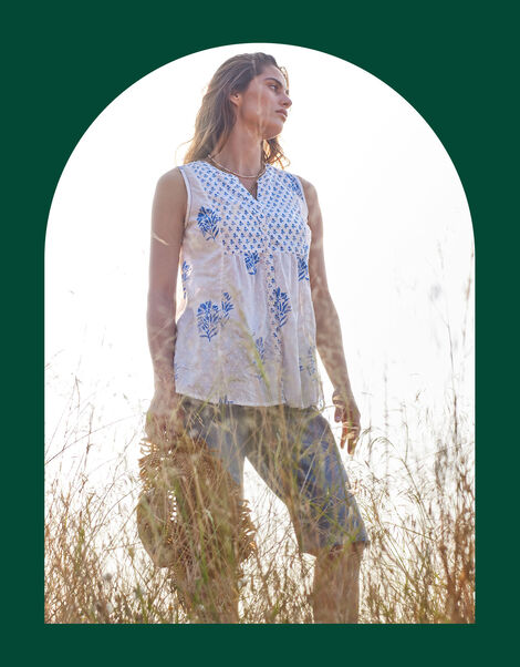 East Clover Top, White (WHITE), large