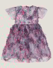 Baby Roma Peony Ruffle Party Dress, Purple (LILAC), large
