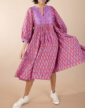 East Sasha Embroidered Floral Print Dress, Pink (PINK), large